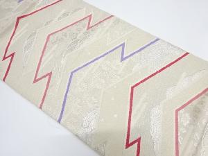 アンティーク 松皮菱に波・菊模様織り出し袋帯(材料)